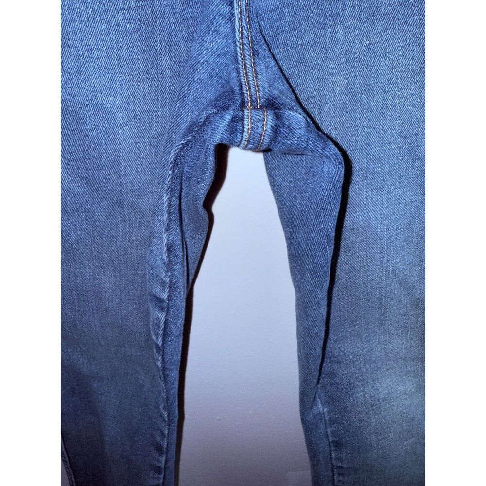 Good American Good Legs High Rise Skinny Jeans Size 6/28 Blue Distressed Raw Hem - Picture 4 of 7